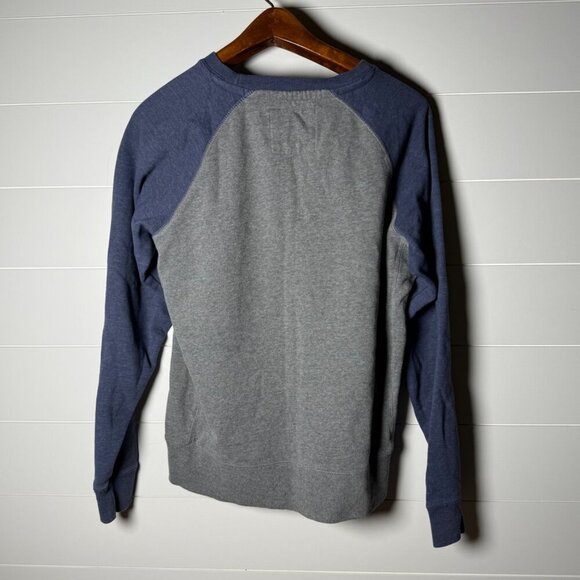 Okoboji- Vintage J. America Crewneck Sweatshirt- SZ Med, Gray & Blue - Picture 4 of 4